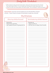 Bonus worksheets included in the book